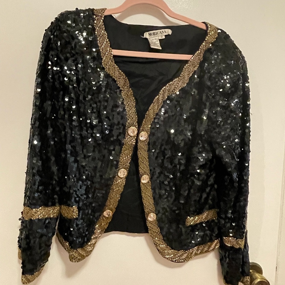 Sequin Black and Gold Jacket